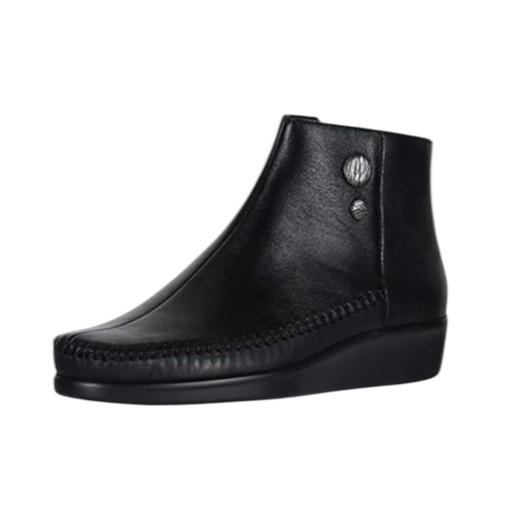 SAS Jade Side Zip Comfort Black Ankle Boots – Sz 10W